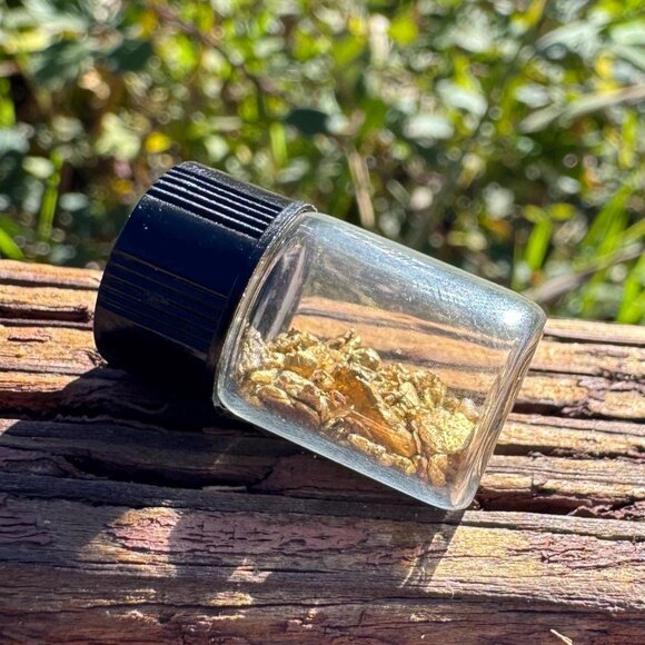 Gold Miners Personal Stash - California Gold Nuggets and Flakes in Jars 5 grams - Picture 5 of 9